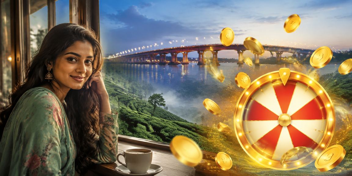 ময়মনসিংহের চা বাগানের পাশে অনলাইন লটারি গেম উপভোগ করছেন একজন খেলোয়াড়